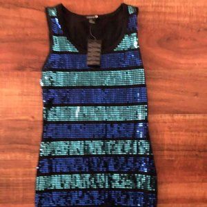 Forever 21 Blue and Turquoise Dress brand new rare Size M